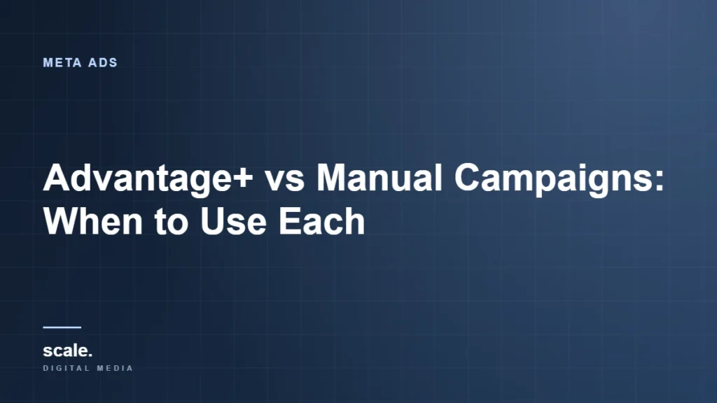 Advantage+ vs Manual Campaigns: When to Use Each