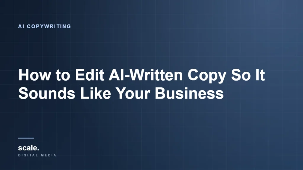 How to Edit AI-Written Copy So It Sounds Like Your Business