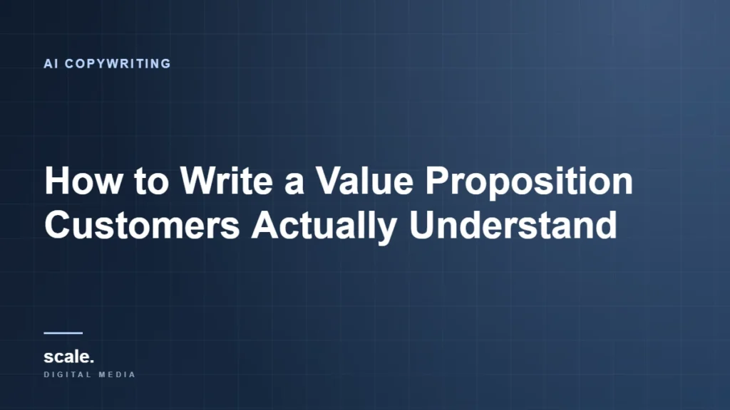 How to Write a Value Proposition Customers Actually Understand